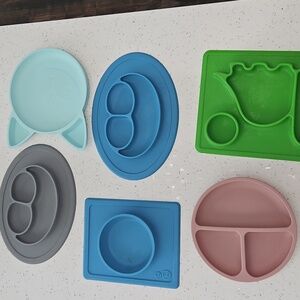 Colorful Silicone Baby Plates Set